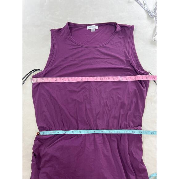 New Calvin Klein Dress Crewneck Sleeveless Ruched Side Drawstring Sheath 12 - Picture 10 of 11